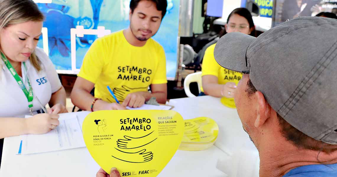 SESI participa de ação que promove bem-estar e saúde mental de motoristas profissionais