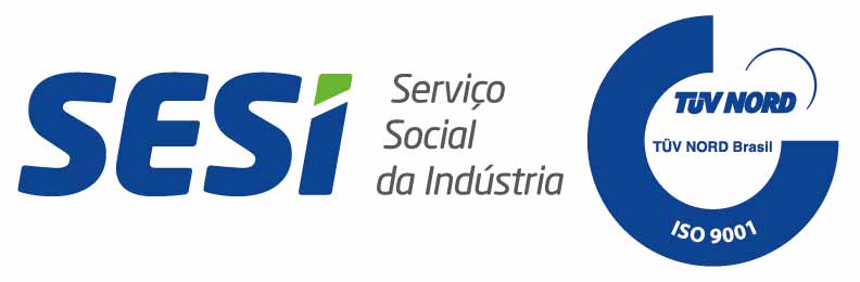 Logo SESI com CERTIFICADO NBR ISO 9001 BRTUV